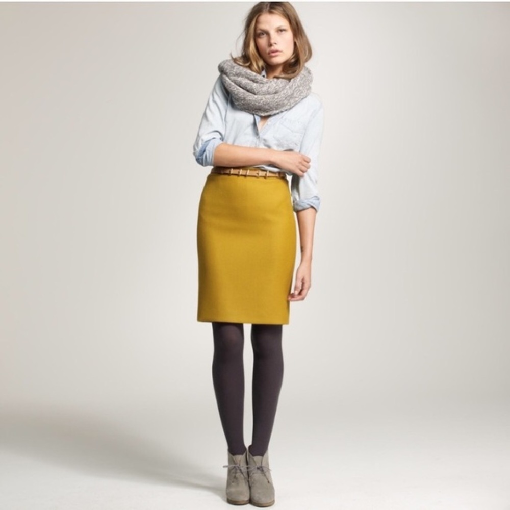 J Crew Wool Number 2 Pencil Skirt